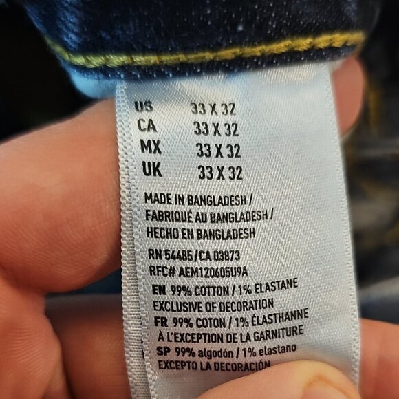 American Eagle Outfitters Core Flex 32x31 Blue Slim Jeans Deep Indigo - Picture 10 of 11